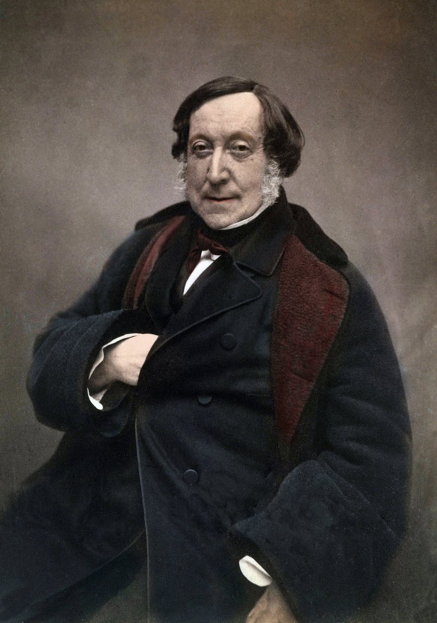 Gioachino (Antonio) Rossini (1792-1868) italiensk kompositör. efter fotografi av Nadar av Nadar