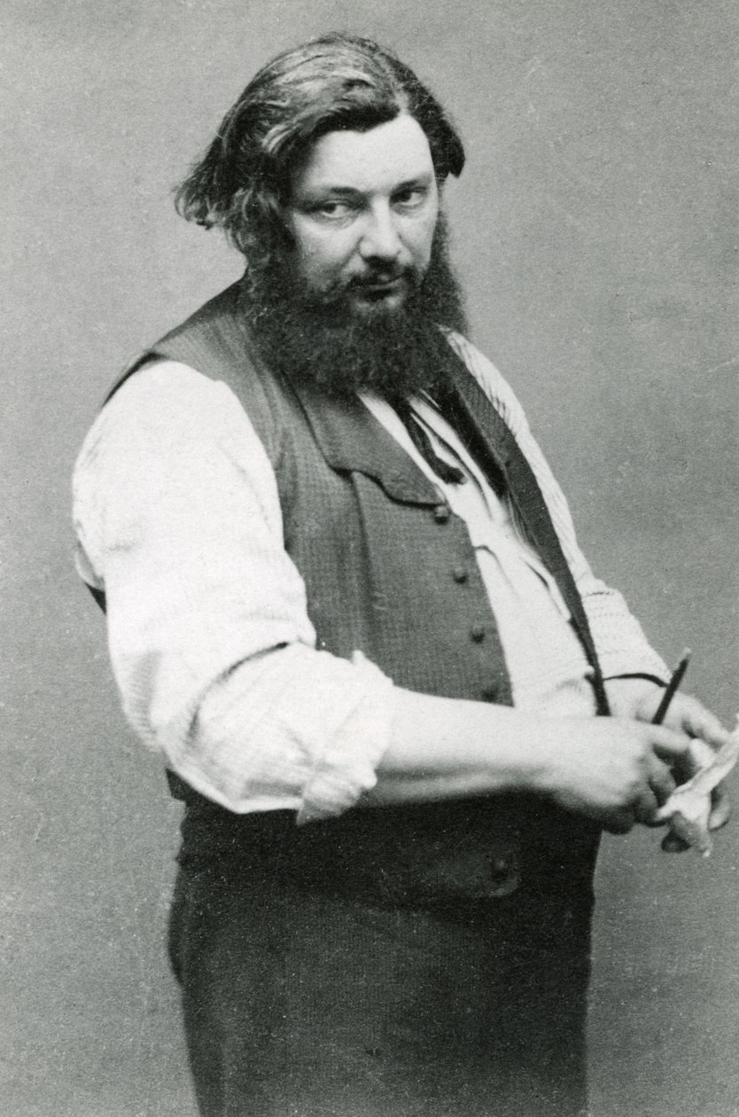 Gustave Courbet (svartvitt foto) av (1820 1910) Nadar