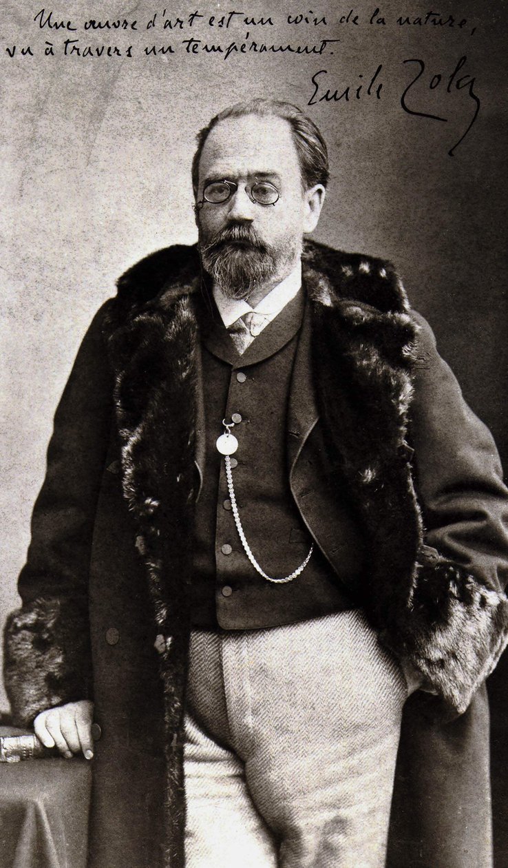 Porträtt av Emile Zola (1840 - 1902) av Nadar. av Nadar