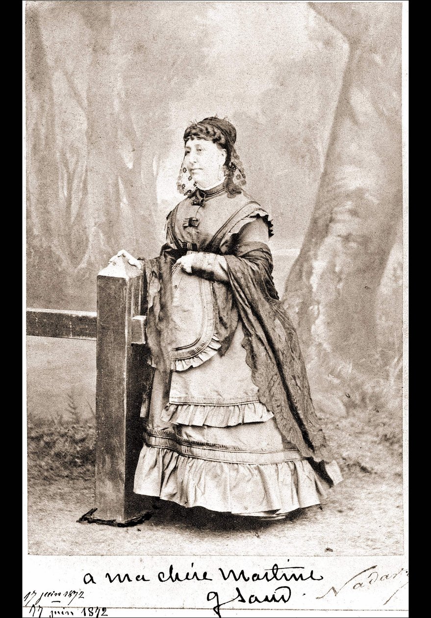 Porträtt av George Sand (Aurore Dupin, Baronne Dudevant) (1804-1876) - fotografi av Nadar av Nadar