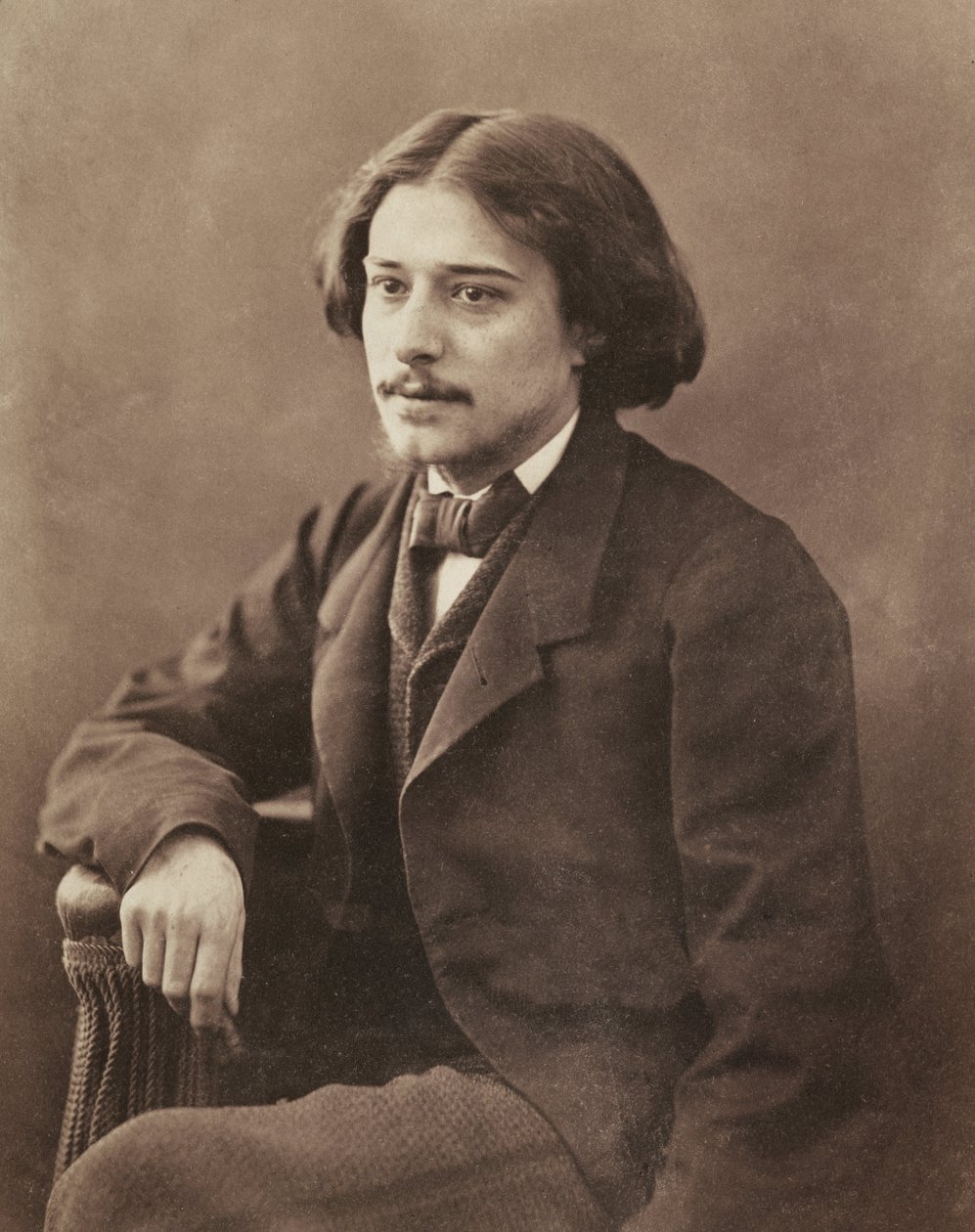 Porträtt av författaren Alphonse Daudet (1840-1897) av Nadar, Gaspard-Felix (1820-1910) av Nadar