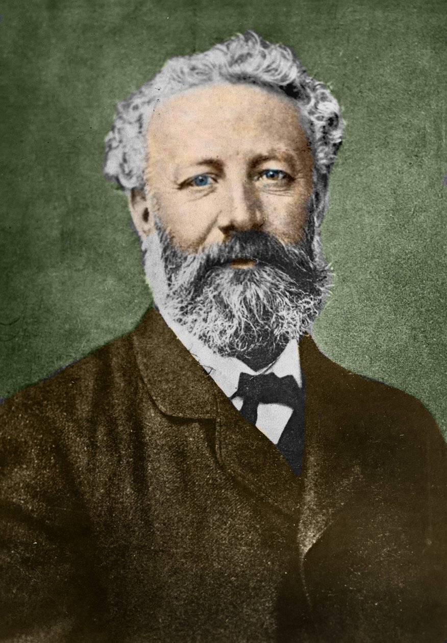 porträtt av Jules Verne (1828-1905), fransk författare, av Nadar. av Nadar