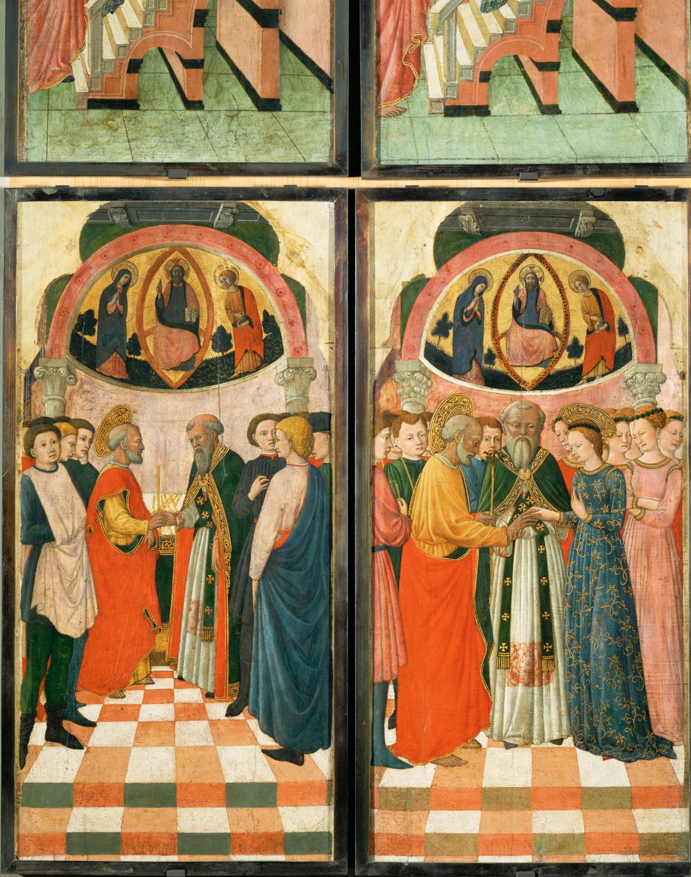 12 scener ur Jungfru Marias liv ... av (active c.1463-c.1490) Master of Wilten
