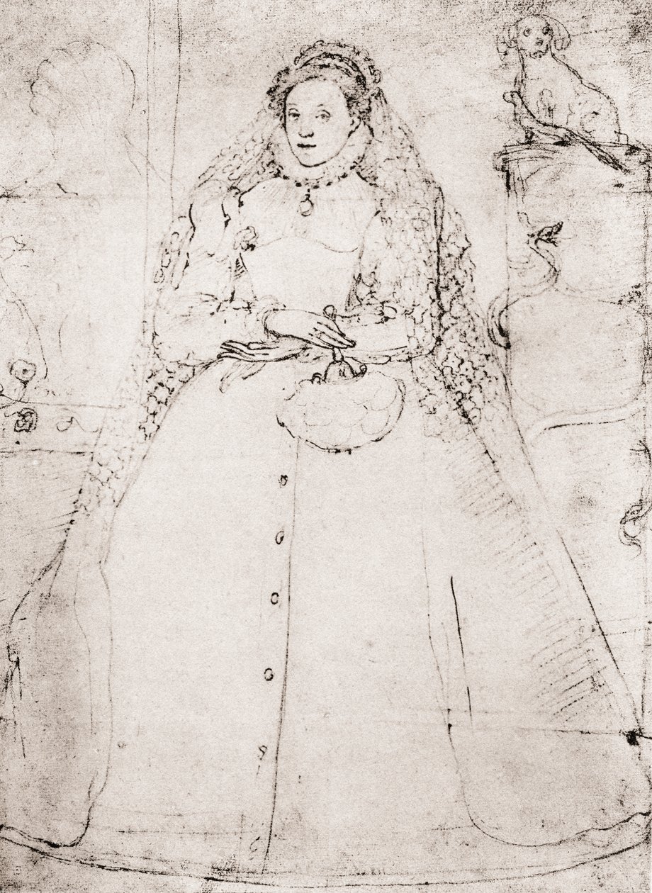 Elizabeth I (litho) av (after) English School
