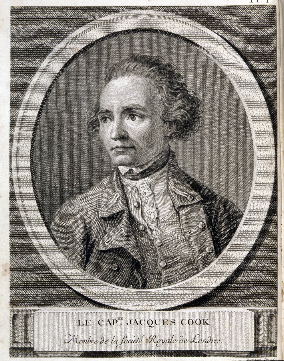 Kapten James Cook, medlem av Royal Society of London av (after) French School