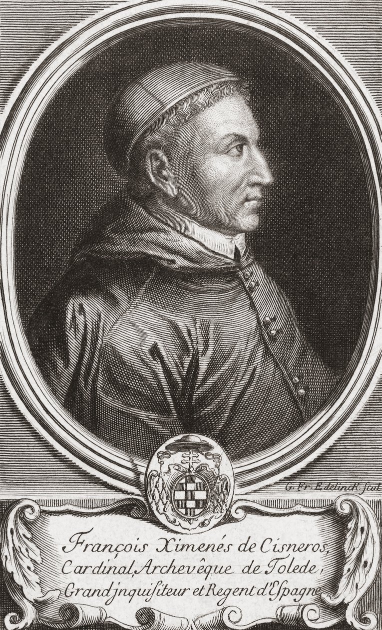 Francisco Jiménez de Cisneros. Porträtt av (after) French School