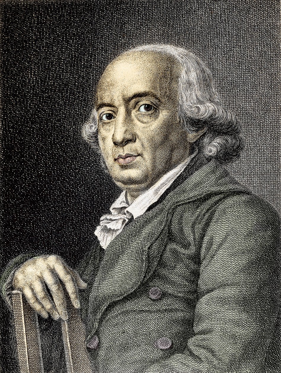 Porträtt av Johann Gottfried von Herder Tysk poet och filosof - Porträtt av den tyska författaren och filosofen Johann Gottfried Herder (1744-1803) - Gravyr Privat samling av (after) German School