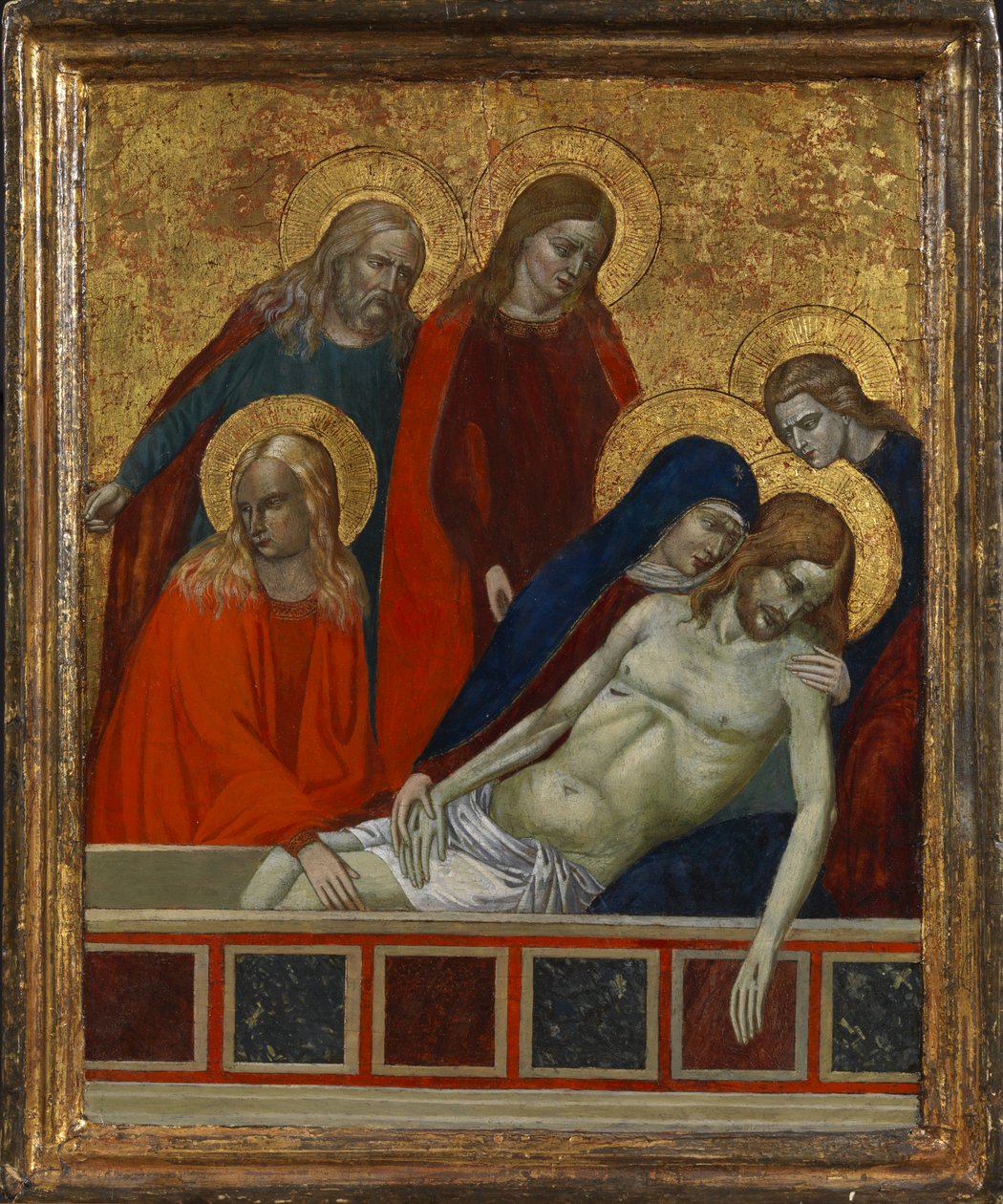 Kristi gravläggning, möjligen 1800-talet (tempera på panel) av (after) Italian School