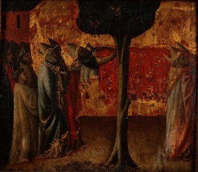 Den helige Zenobius begravning (panel) av (attr.) Arcangelo di Cola da Camerino