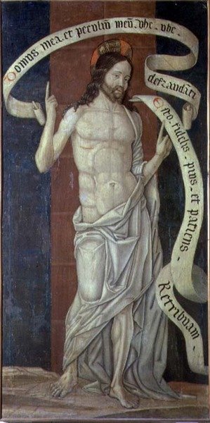 Kristus återlösaren (tempera) av (attr. to) Antonio da Pavia