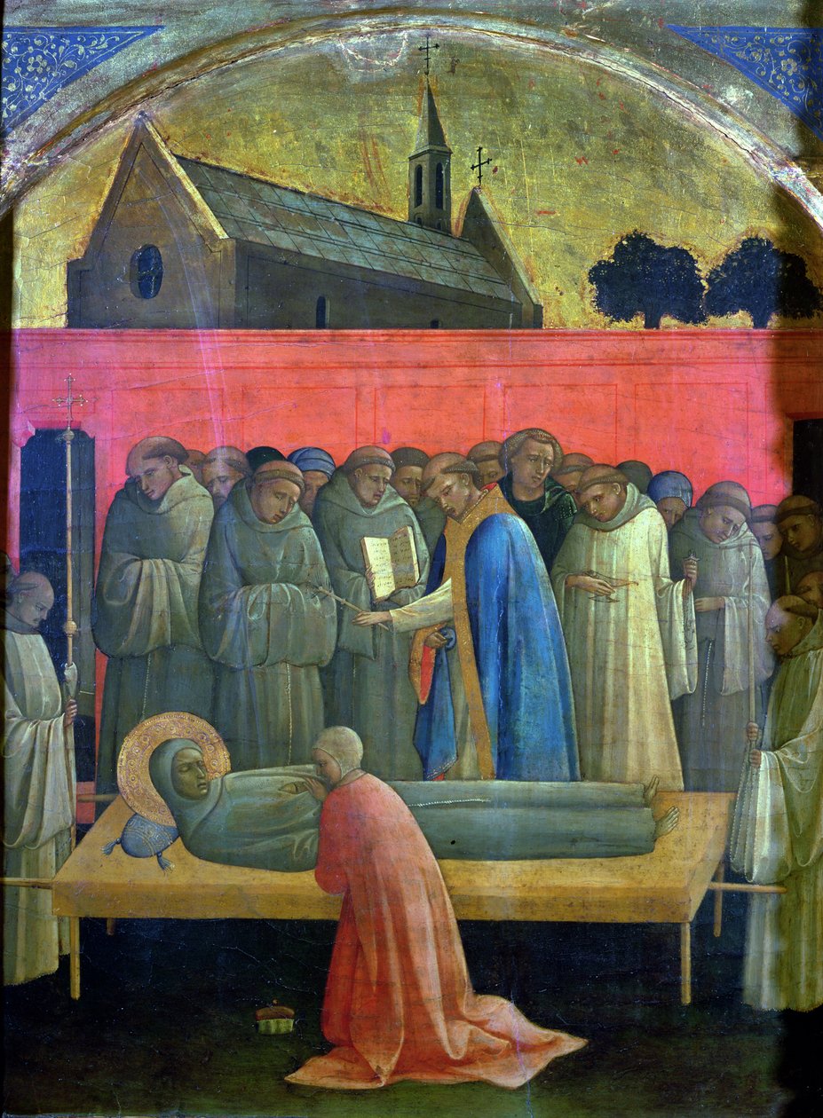 The Death of St. Francis (olja på panel) av (c.1370 1425) Lorenzo Monaco
