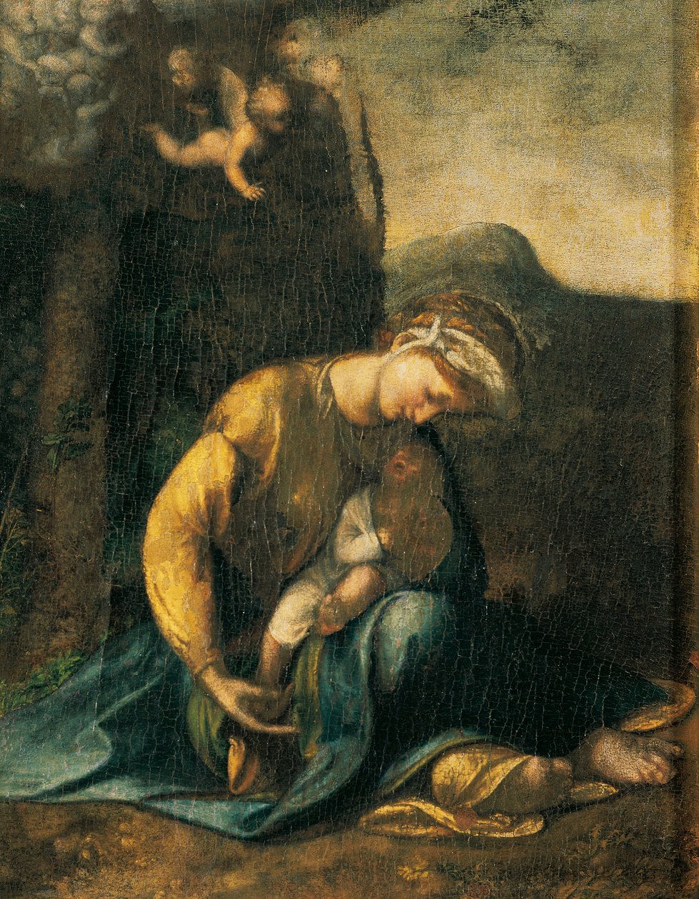 Gypsy girl, av Antonio Allegri, känd som Correggio (1489-ca 1534), olja på trä, 49x37 cm av (c.1489 1534) Correggio