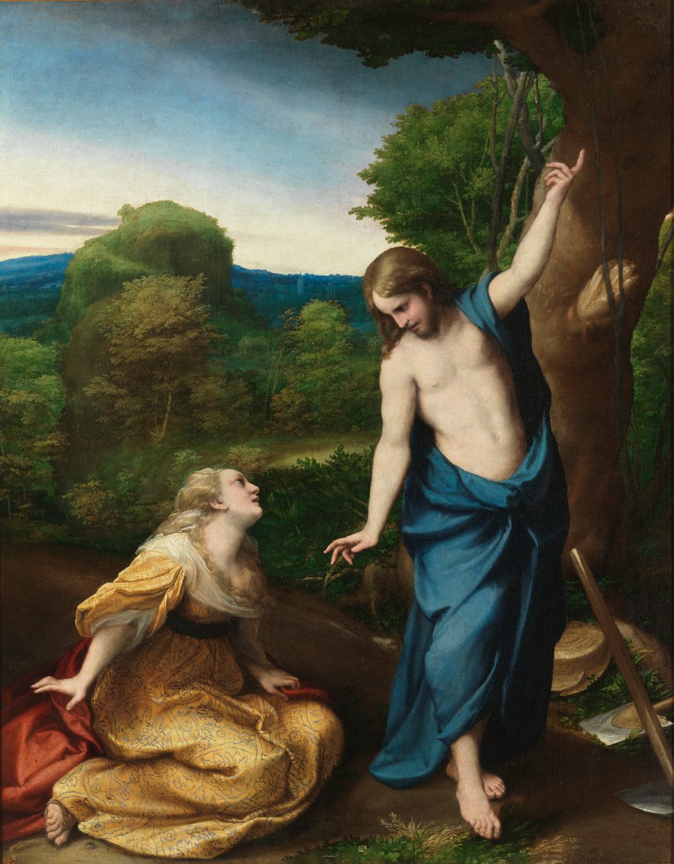Noli me tangere, c.1525 (olja på panel) av (c.1489 1534) Correggio