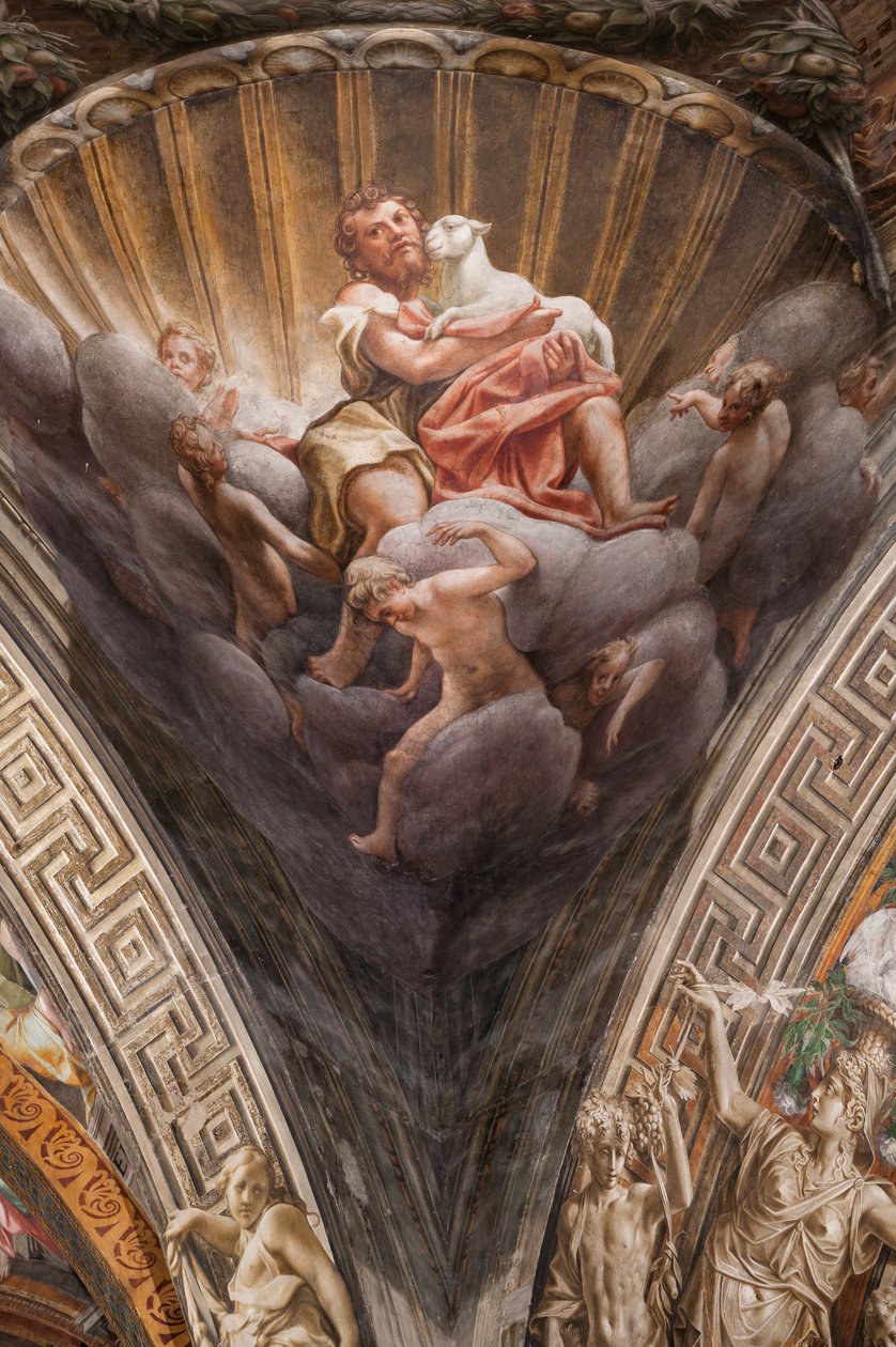 Johannes Döparen, detalj av 3660852 av (c.1489 1534) Correggio