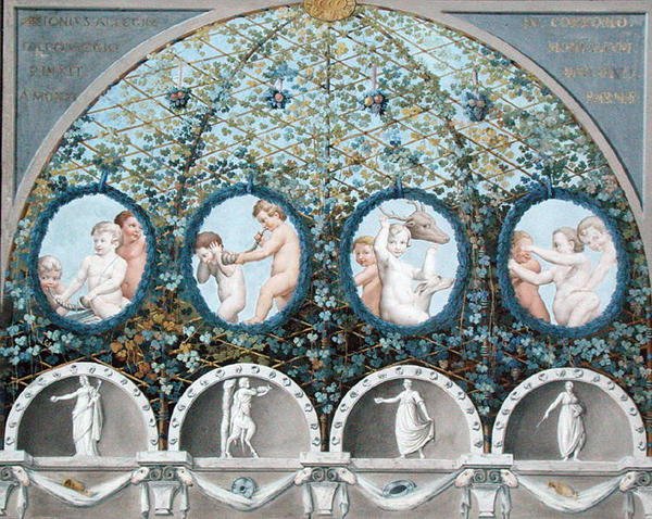 Design for a Ceiling Fresco, publicerad c.1780 (gouache, bläck och akvarell på etsad bas) (se även 192025-026 av (c.1489 1534) (after) Correggio
