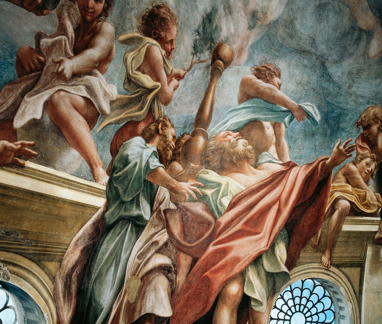 Apostel, detalj från Jungfruns antagande av (c.1489 1534) Correggio