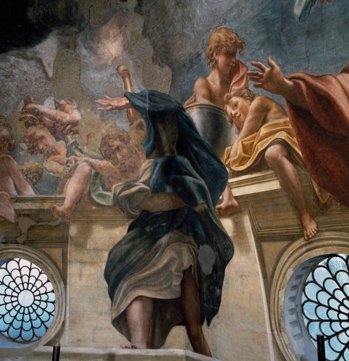 Apostel, detalj från The Assumption of the Virgin av (c.1489 1534) Correggio
