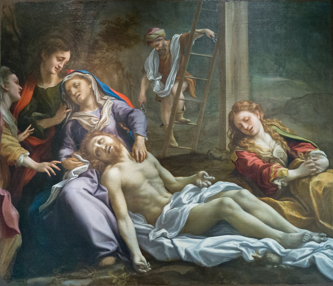Kristi klagan, ca 1524 (olja på duk) av (c.1489 1534) Correggio