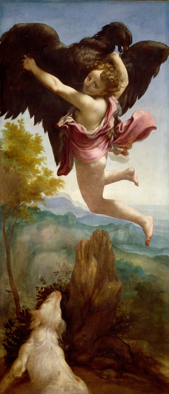 Bortförandet av Ganymedes av (c.1489 1534) Correggio