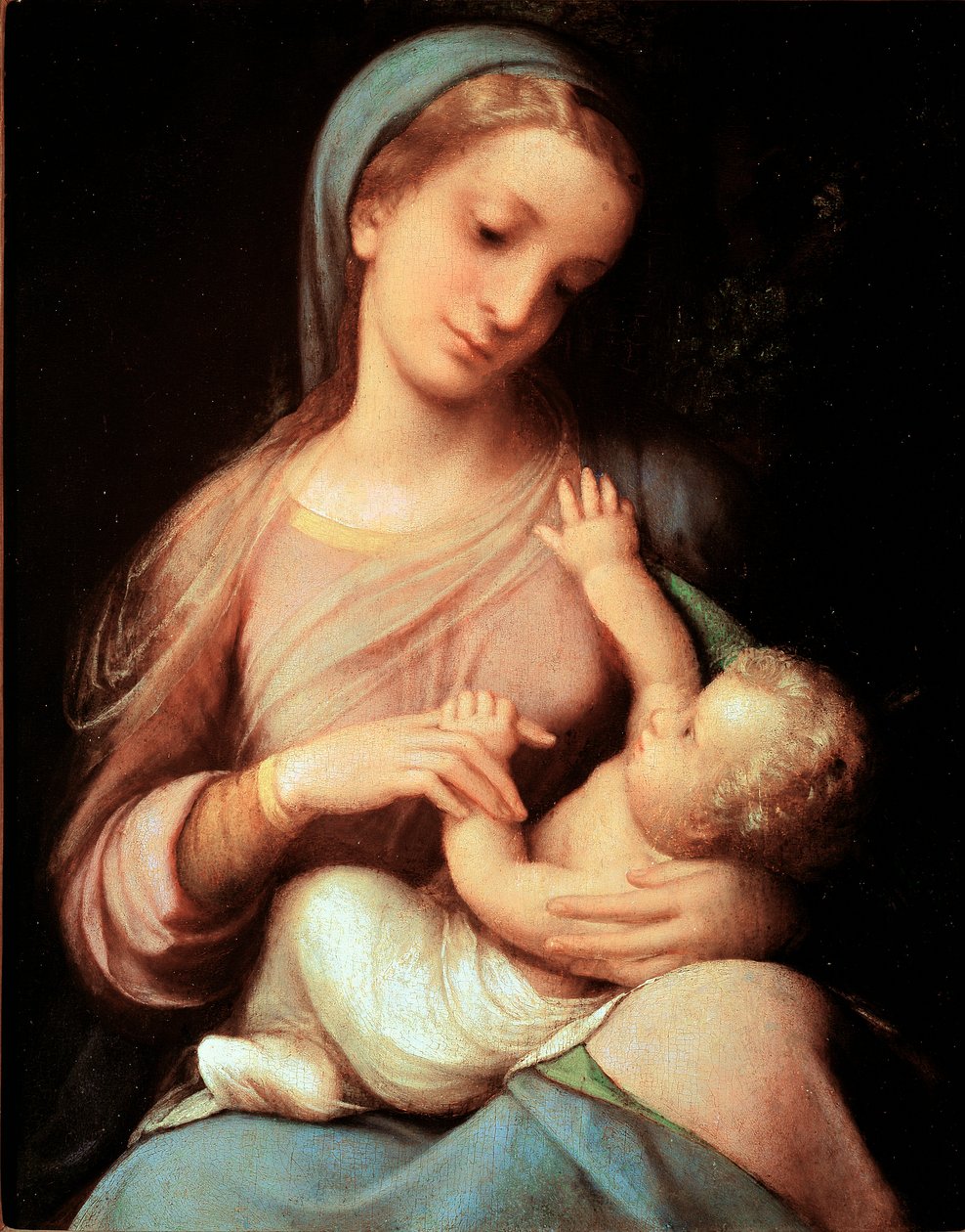 Jungfru och barn av (c.1489 1534) Correggio