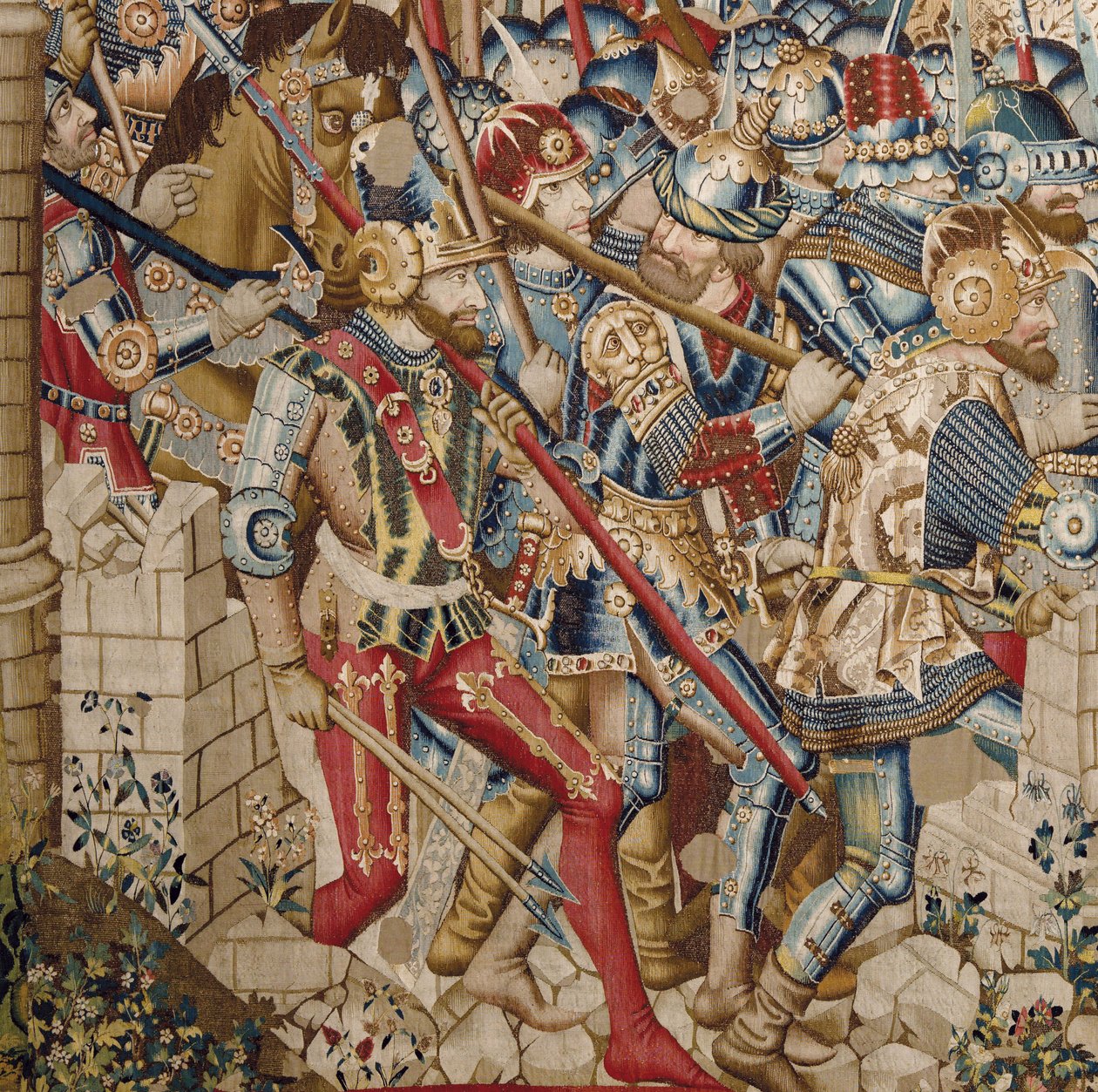 The Trojan War: The Destruction of Troy, c.1470 (gobeläng) av (fl.1450 75) Master of Coetivy