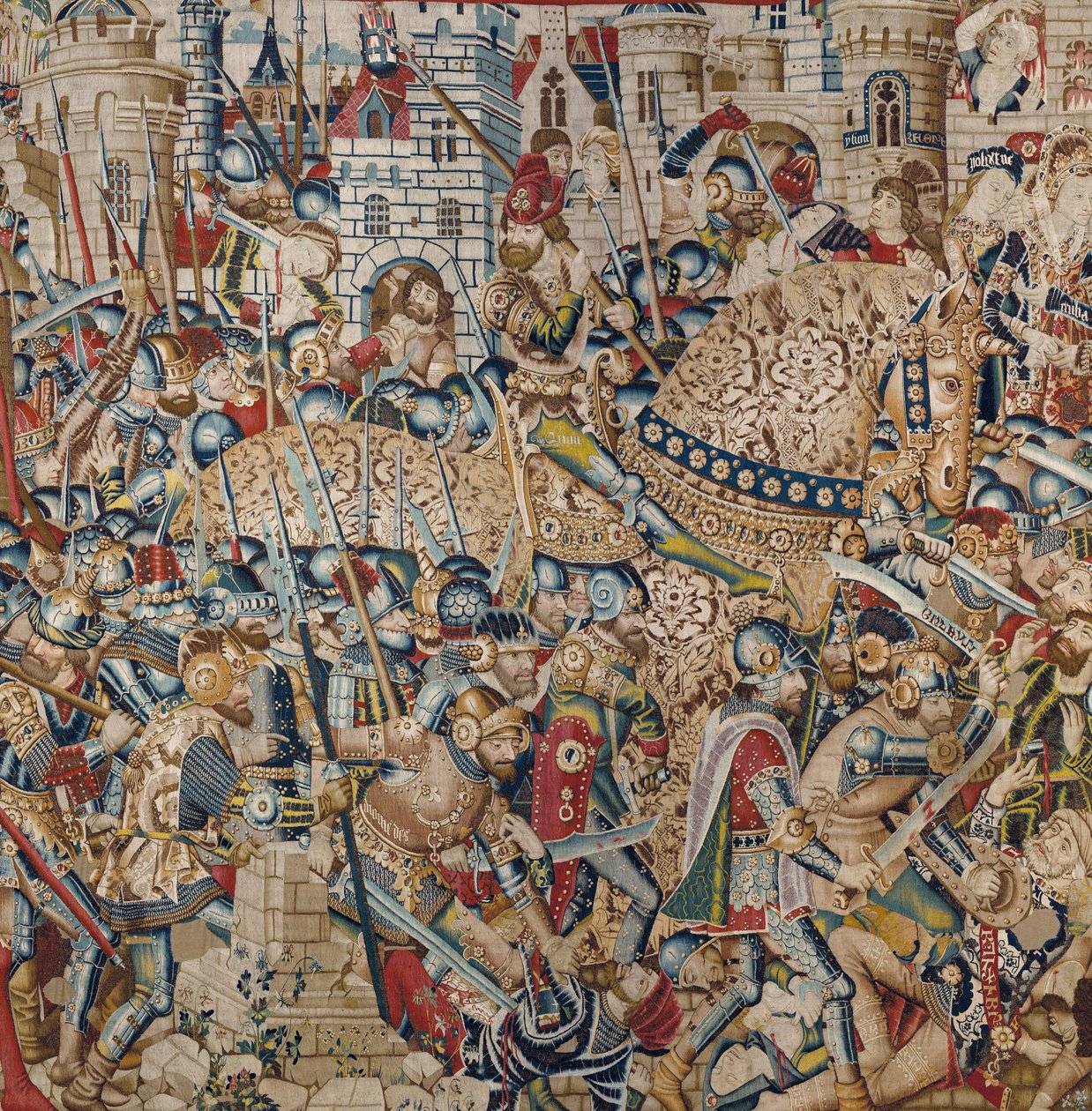 The Trojan War: The Destruction of Troy, c.1470 (gobeläng) av (fl.1450 75) Master of Coetivy