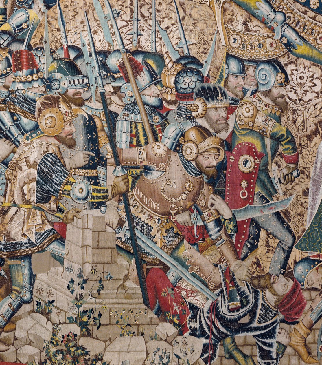 The Trojan War: The Destruction of Troy, c.1470 (gobeläng) av (fl.1450 75) Master of Coetivy
