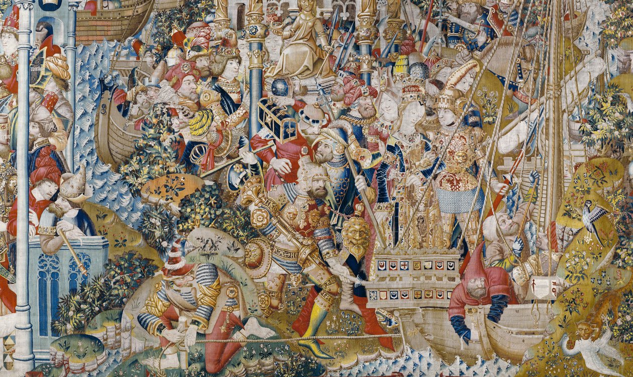 The Trojan War: The Rape of Helen, c.1470 (gobeläng) av (fl.1450 75) Master of Coetivy
