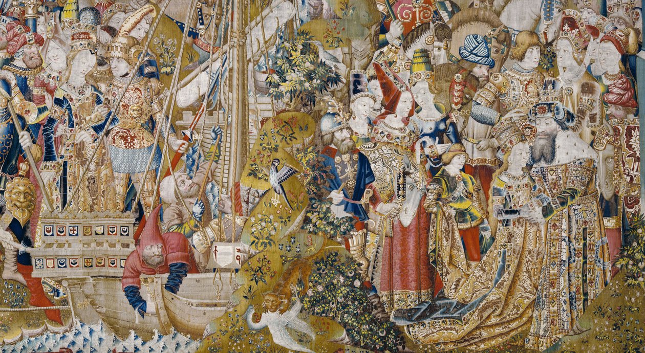 The Trojan War: The Rape of Helen, c.1470 (gobeläng) av (fl.1450 75) Master of Coetivy