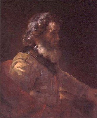 An Old Warrior (olja på duk) av (follower of) Rembrandt Harmensz. van Rijn