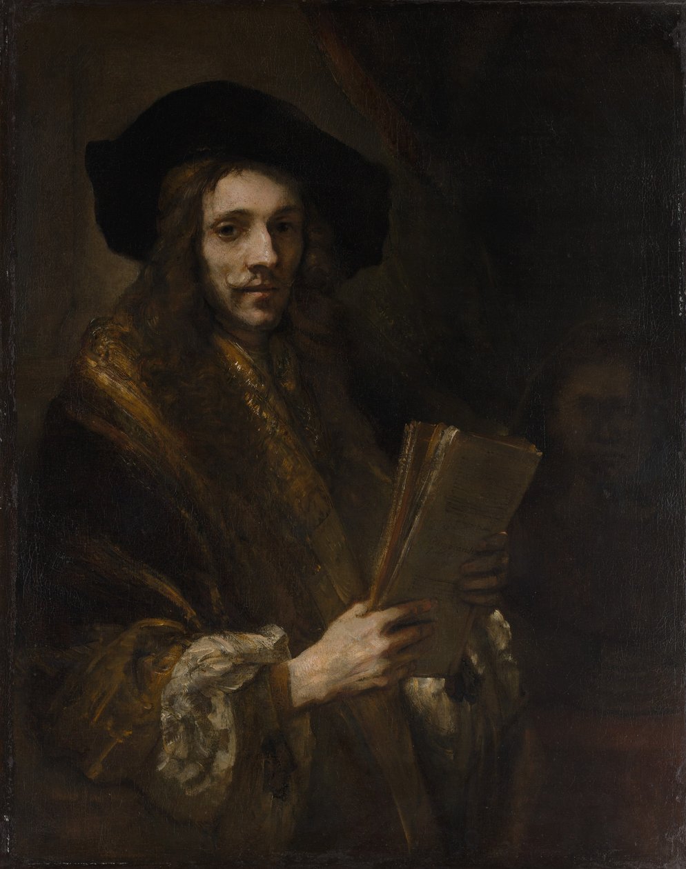 Portrait of a Man ("Auktionsförrättaren"), ca 1658-62 (olja på duk) av (follower of) Rembrandt Harmensz. van Rijn