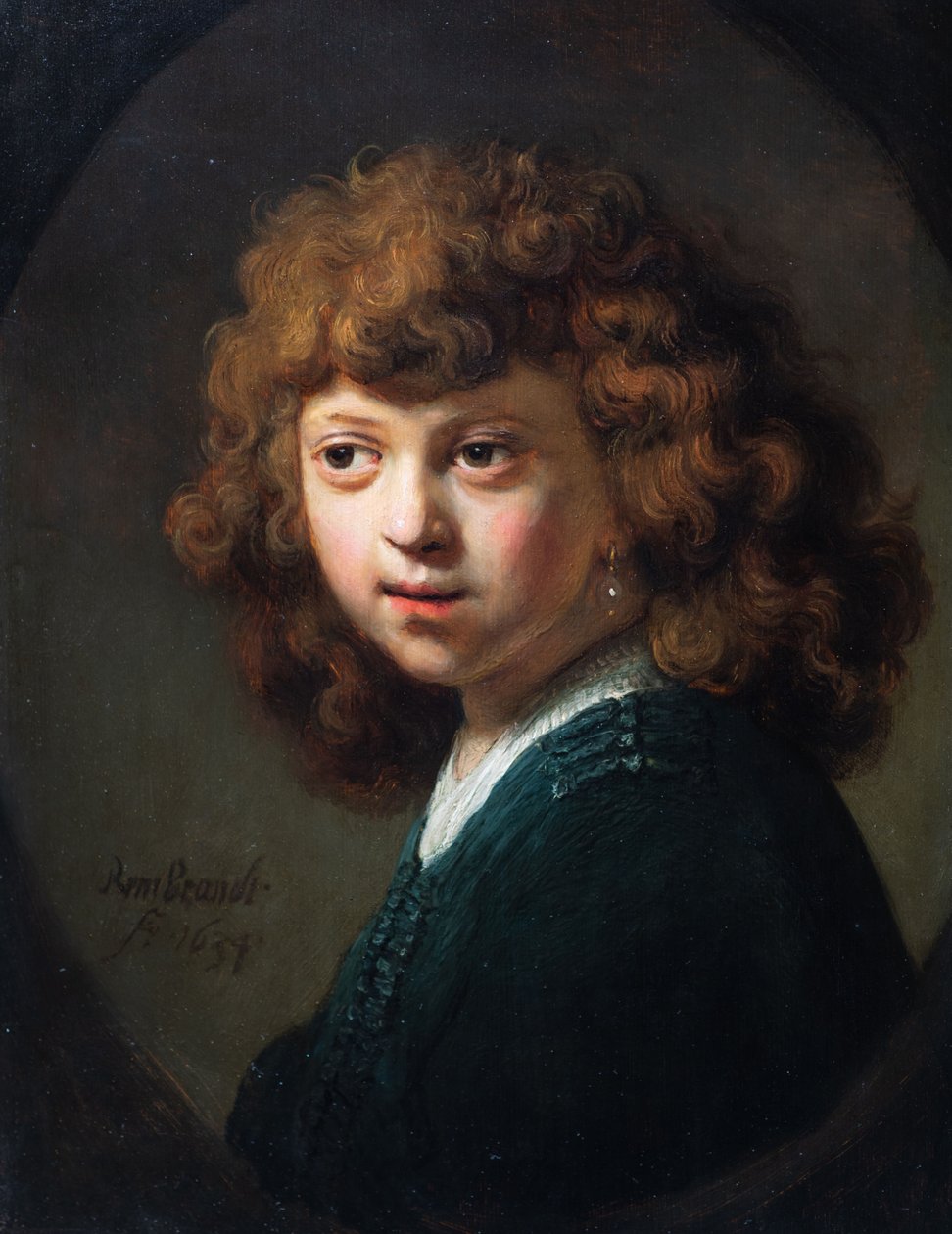 Porträtt av en pojke av (studio of) Rembrandt Harmensz. van Rijn