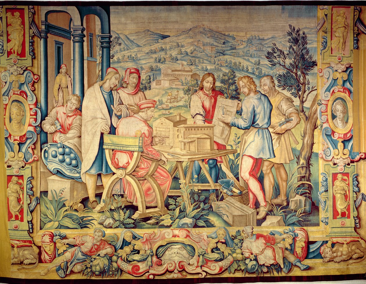 Cosimo the Mzee (1389-1464) Akikagua Mfano wa Badia Fiesolana na Benedetto di Michele Squilli (fl.1555-88) c.1560s swed av Unknown