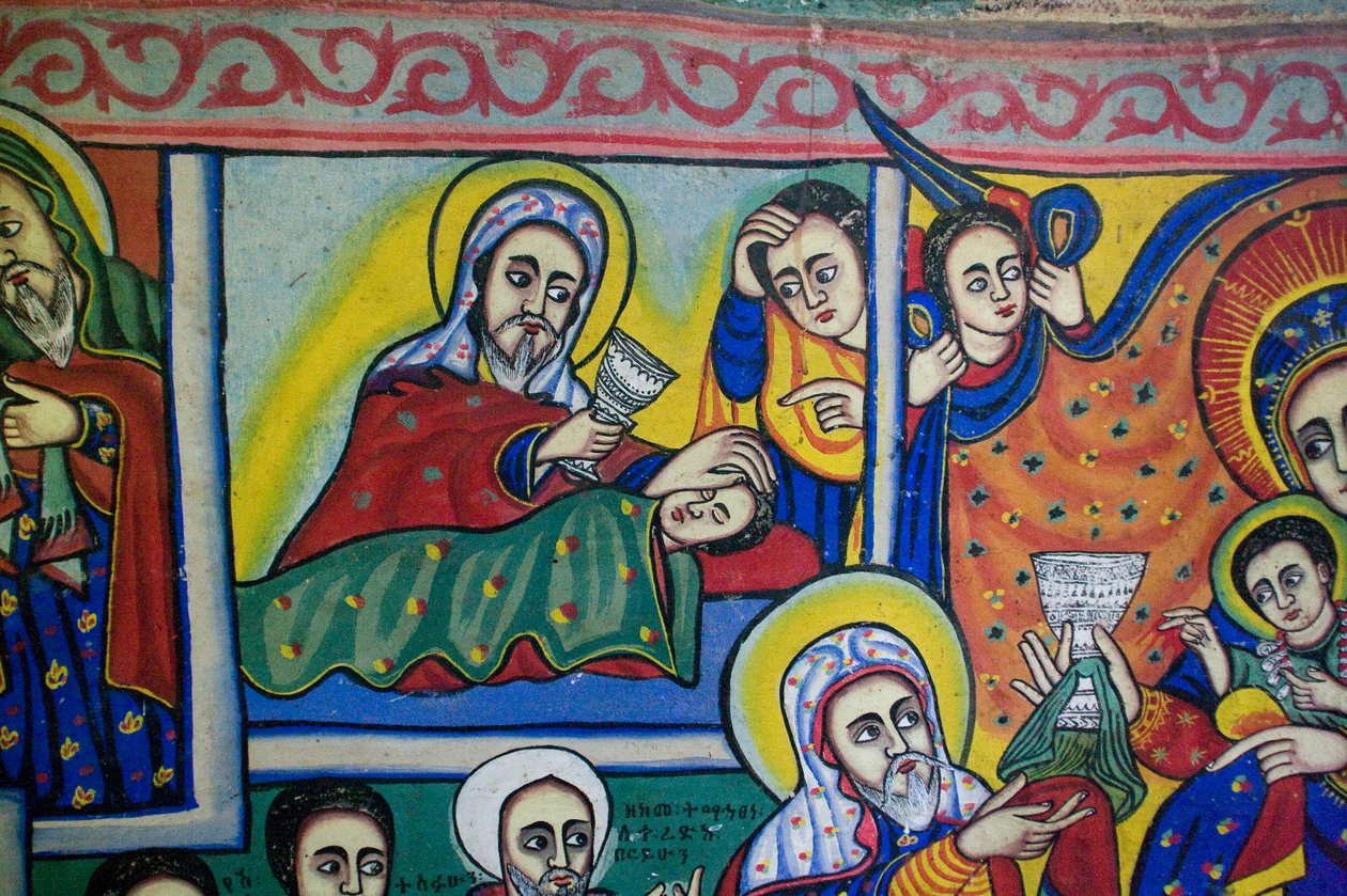 Debir Sina Mary Church, Gorgora, Tanasjön, Etiopien, Afrika av Unknown