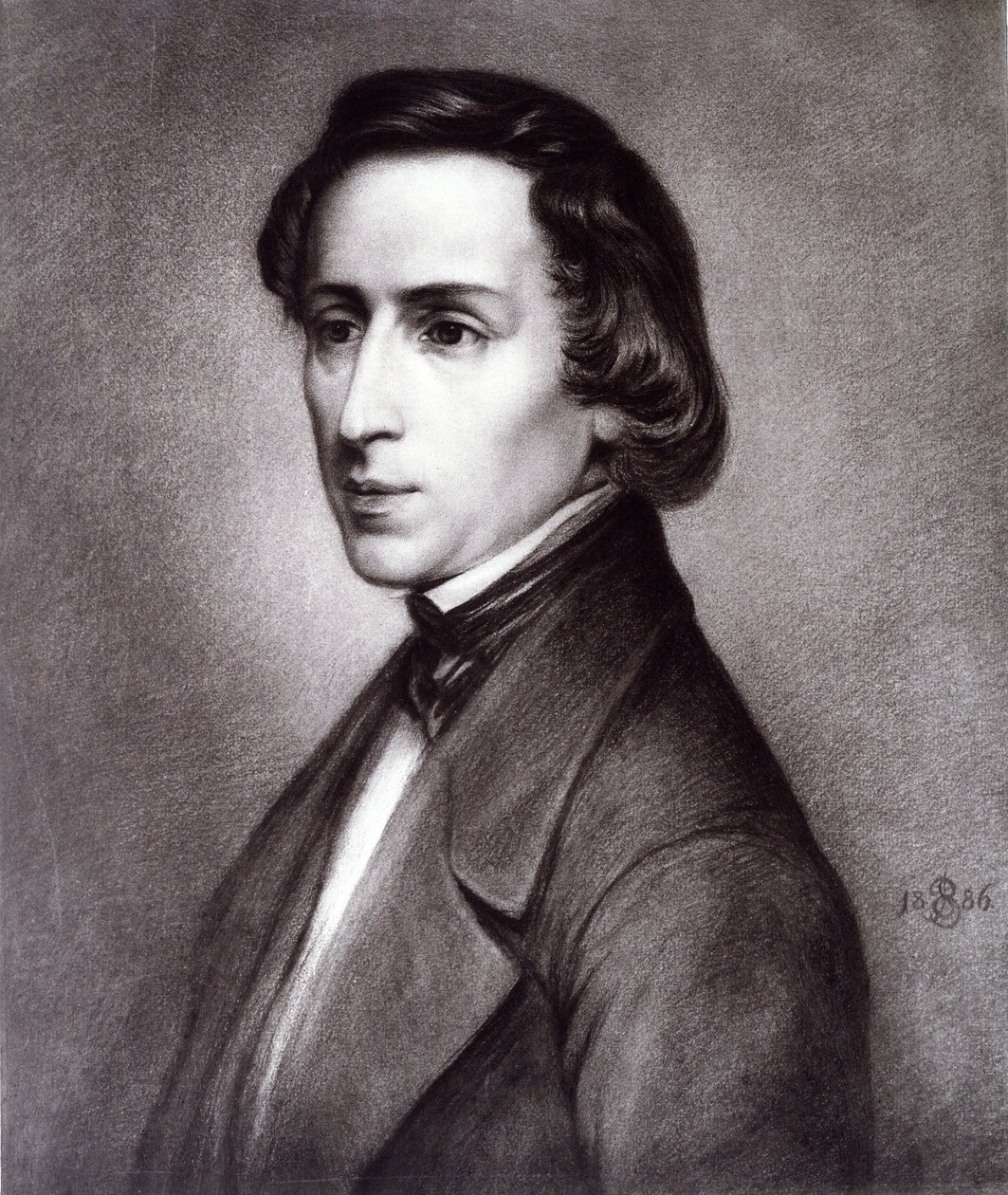 Frederic Chopin porträtt, 1886. av Unknown