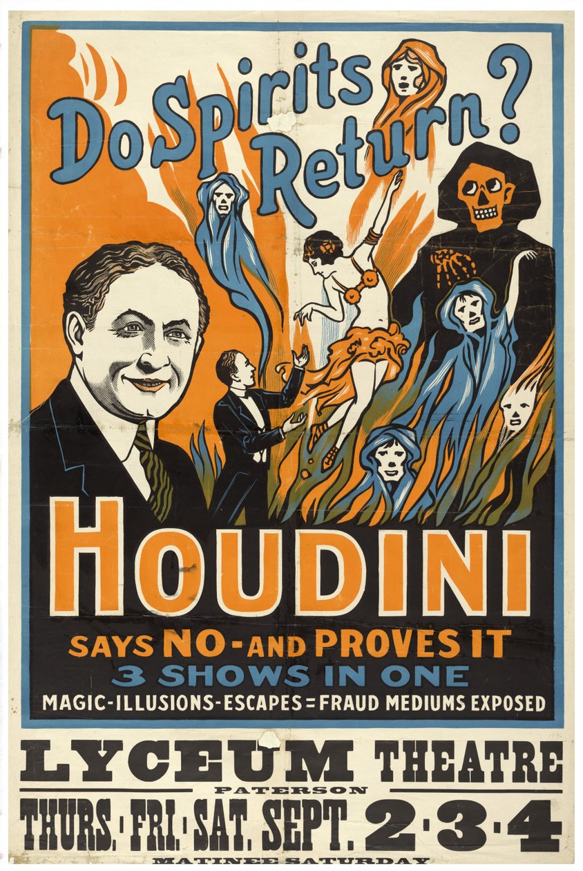 Harry Houdini, kommer spriten tillbaka? c.1909 av Unknown