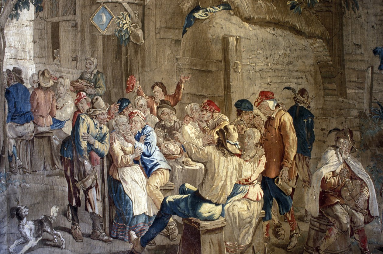 Indre & Loire N* 251 - Chateau dUse - flamsk gobelin fra det 18. århundrede - af et pap af Teniers (17. århundrede) svensk av Unknown