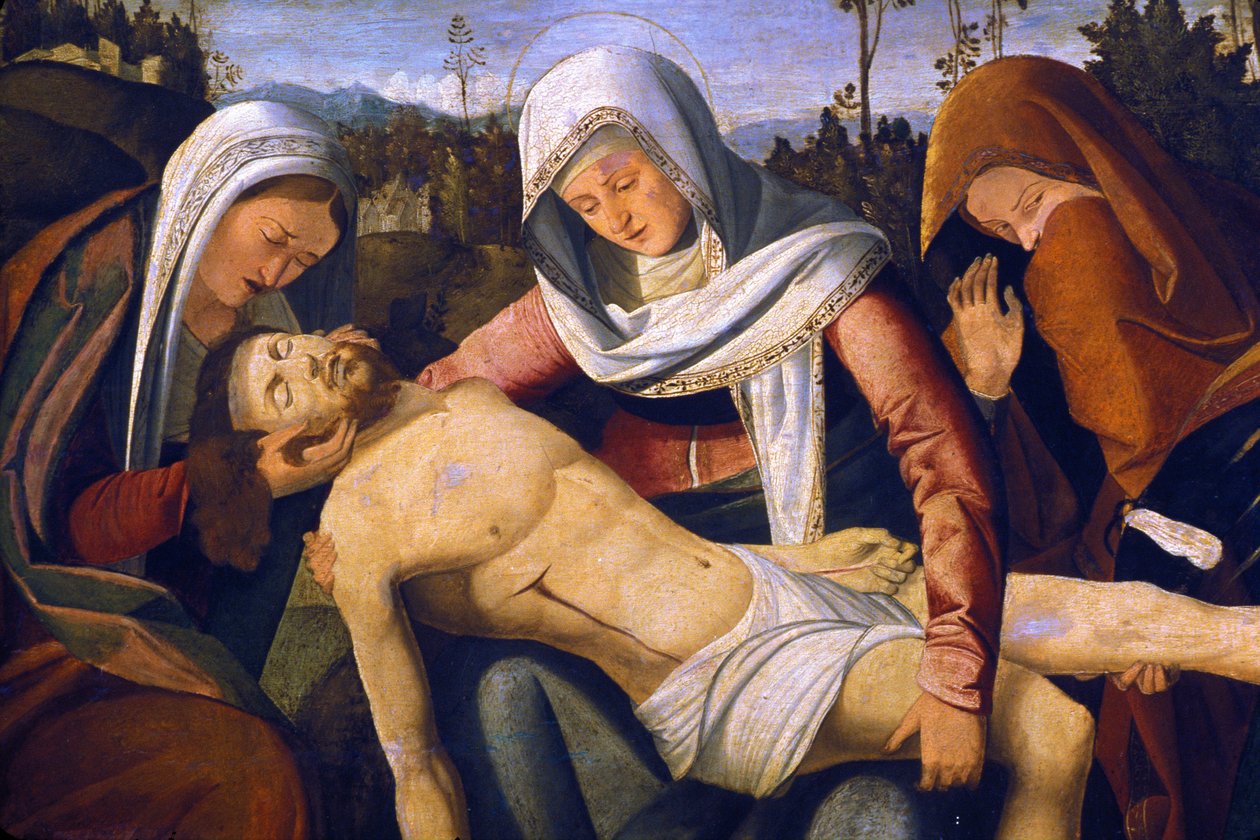 Loire Atlantique N* 116 - Nantes - Musee Dobree - "Deploration of Christ" - av Marco Basaiti (omkring 1470- efter 1530) av Unknown