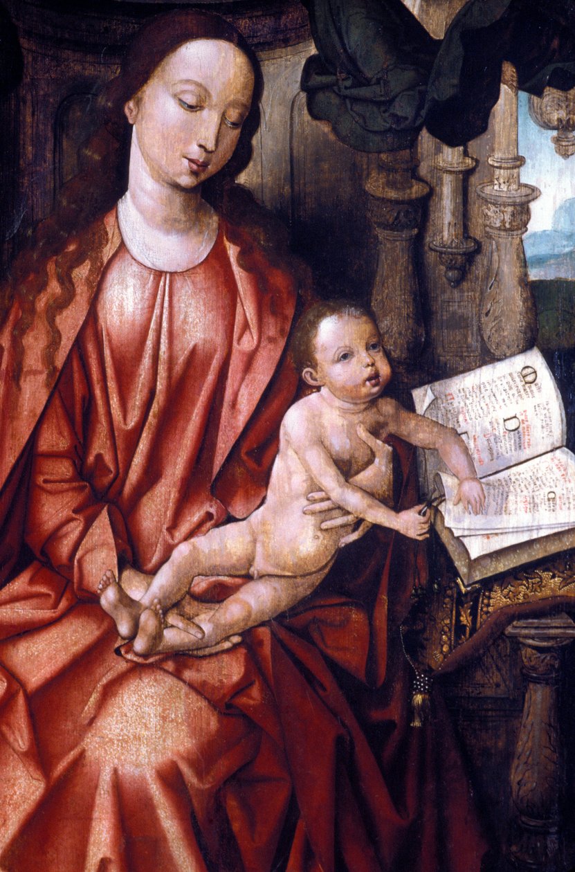 Loire Atlantique N* 132 - Nantes - Musee Dobree - "" The Virgin and Child" - Målning av Flandern - 15:e s. av Unknown