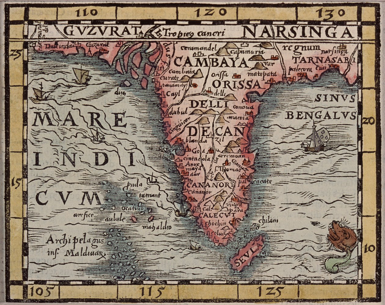 Karta över Indien av Unknown