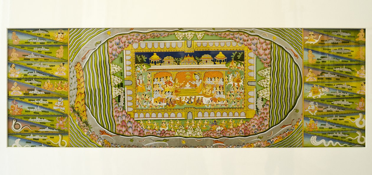 Marwar målning: Mandalas of Shiva, Mehrangarh Fort palace museum, Jodhpur, Rajasthan, Indien av Unknown