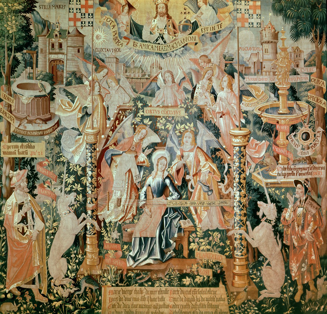 Maria i templet, från Scener ur Jungfruns liv, Tapestry, 1530 (se även 61163-65) av Unknown