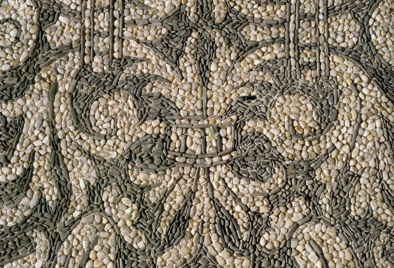Mosaik och väggdekorationer, Nymphaeum, Villa Litta Visconti Borromeo Arese, Lainate, Lombardiet, Italien av Unknown