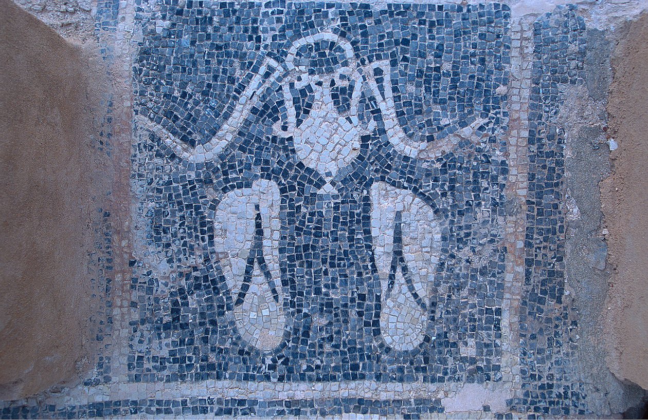 Mosaik från termalbaden (mosaik) av Unknown
