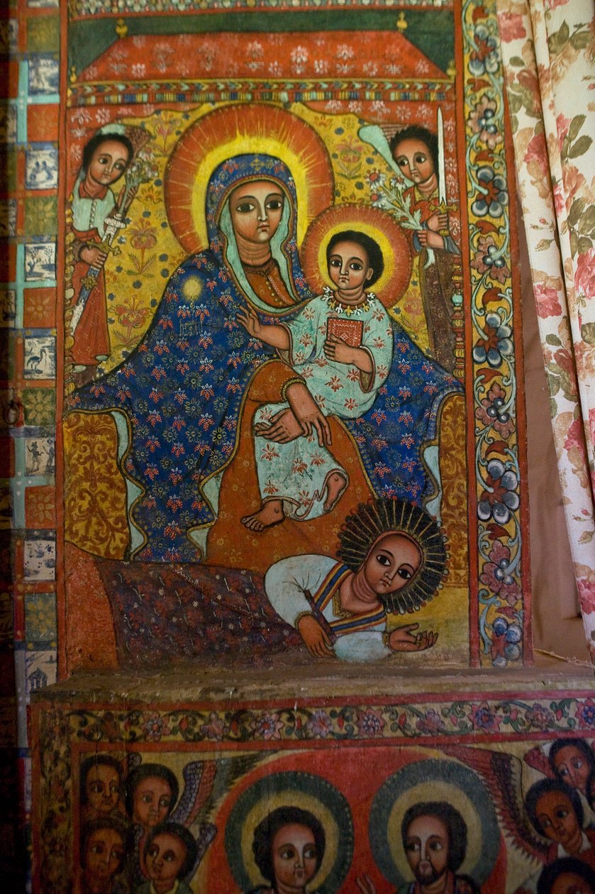 Narga Selassie Christian Church, Island of Dek, Tanasjön, Gondar-regionen, Etiopien, Afrika av Unknown