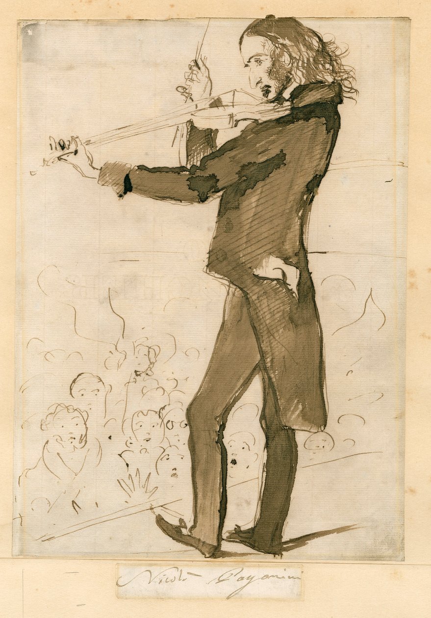 Niccolo Paganini - porträtt av Unknown