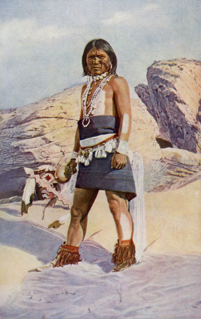 Nordamerika. En Hopi ormdansare från Arizona. 1920 av Unknown