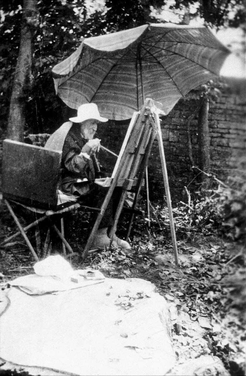 Pierre Auguste Renoir (1841-1919) målning med två händer, ca. 1916-17 av Unknown
