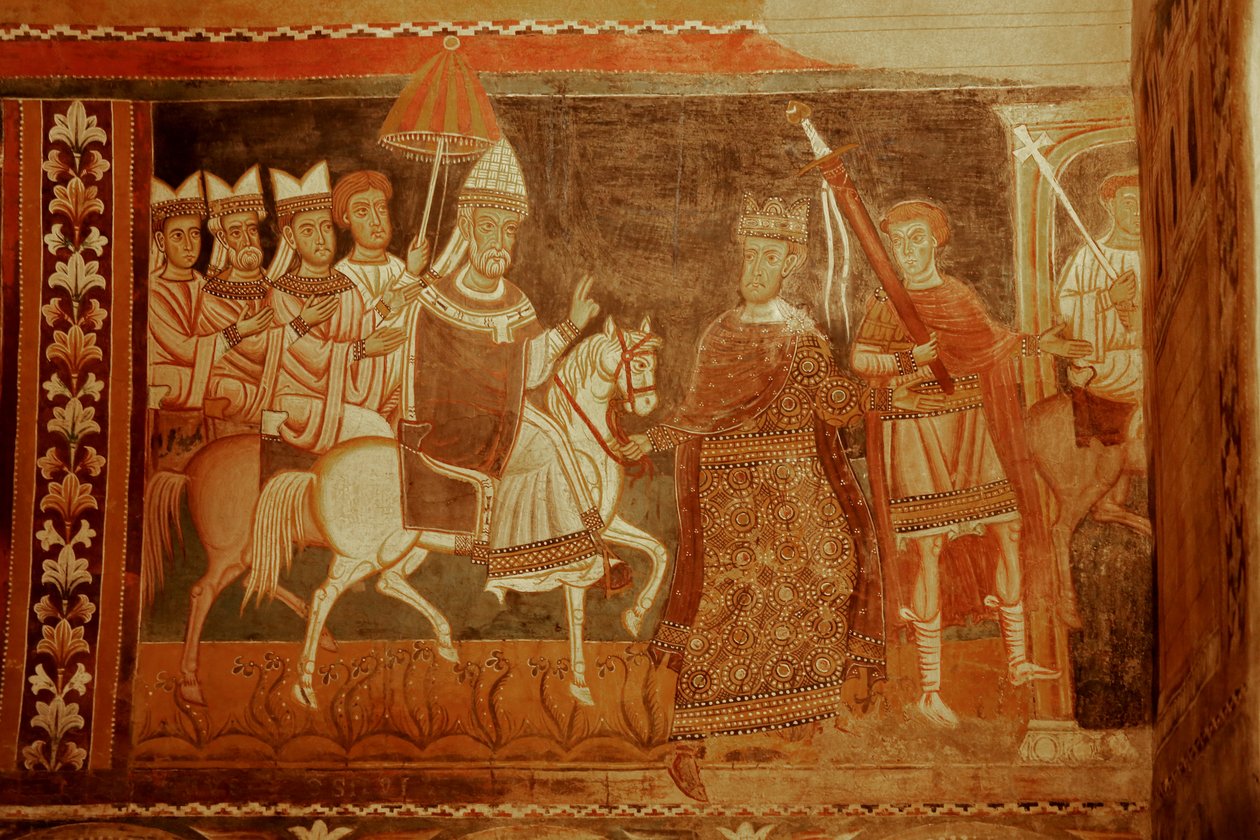 Pope Sylester återvänder: Scen från kejsar Konstantins och St Sylvesters liv av Unknown