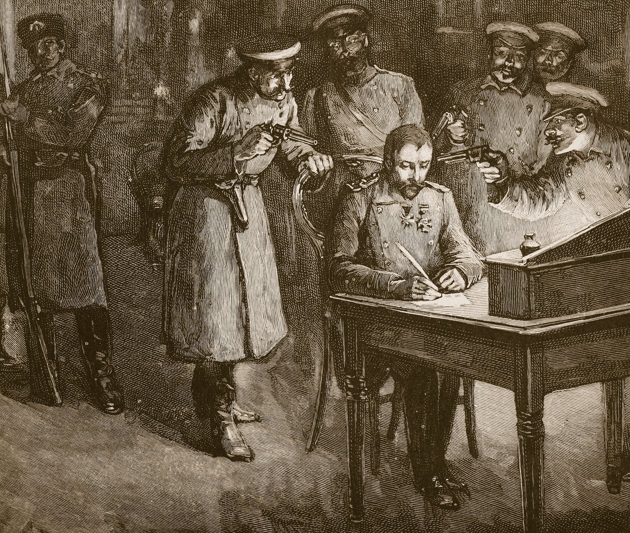 Prins Alexander underskriver sin abdikation, 1886 sverige av Unknown